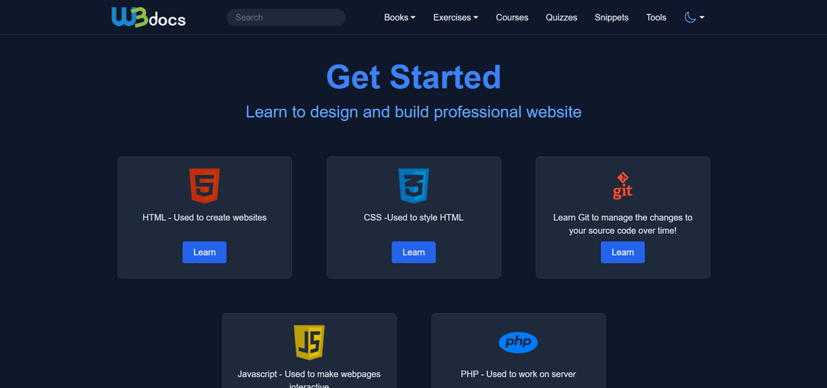 W3docs tutorials
