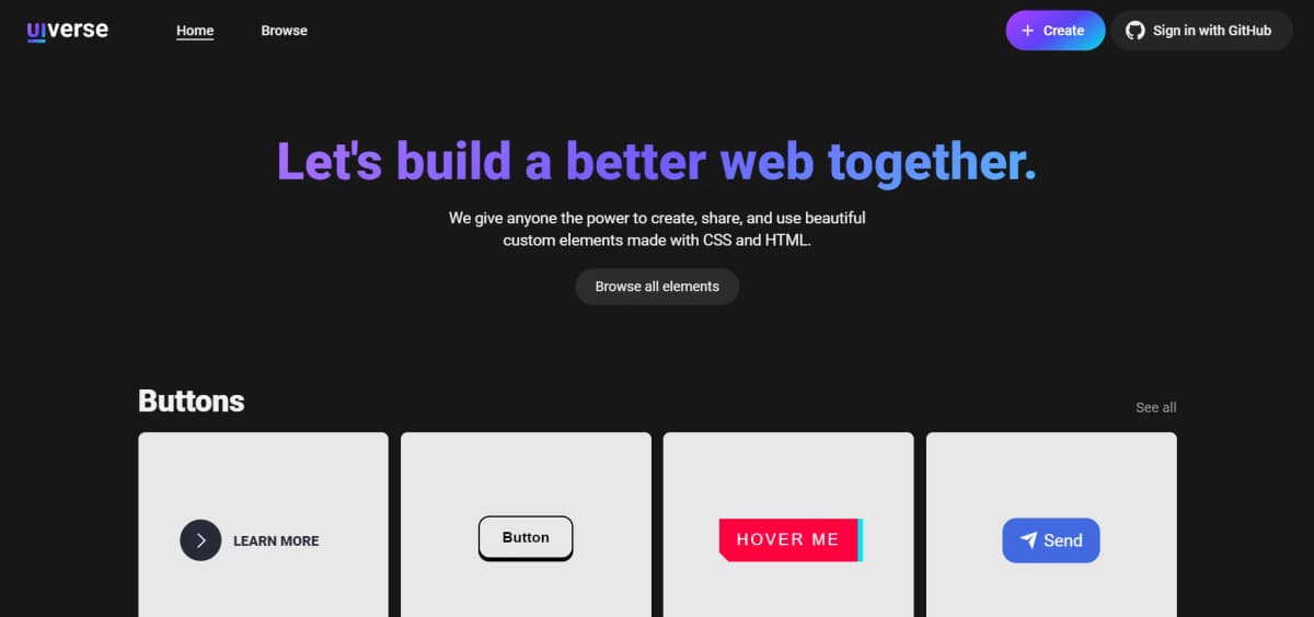 Free UI elements