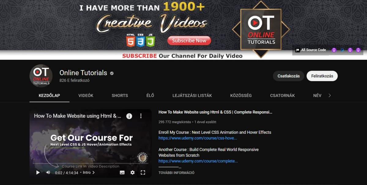 Online tutorials